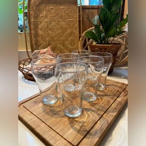Set of 6 vintage drug store coca-cola glasses (set #1)